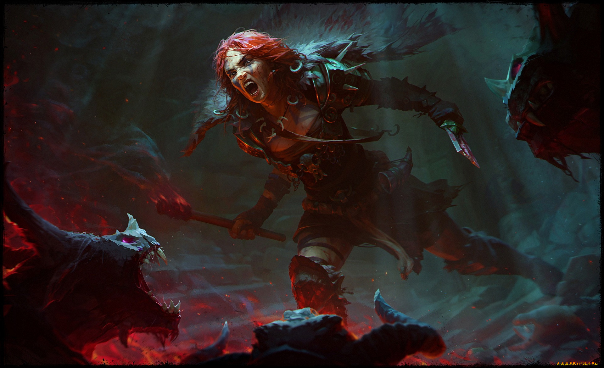  , diablo iii,  reaper of souls, barbarian, diablo, iv, woman, warrior, red, hair
